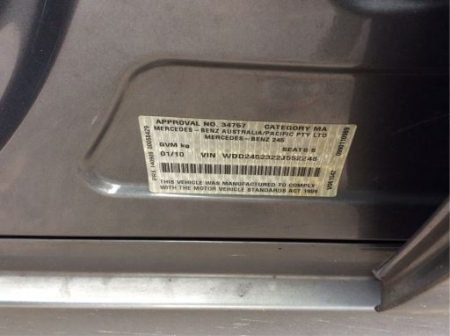 mercedes benz B180 W245 2010 Parts & Wrecking