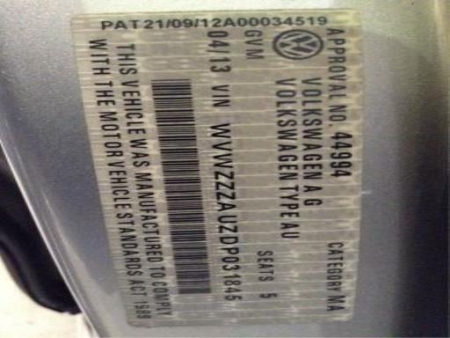 volkswagen Golf TSI 2013 Parts & Wrecking