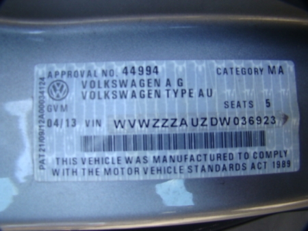 volkswagen Golf Apr 2013 Parts & Wrecking
