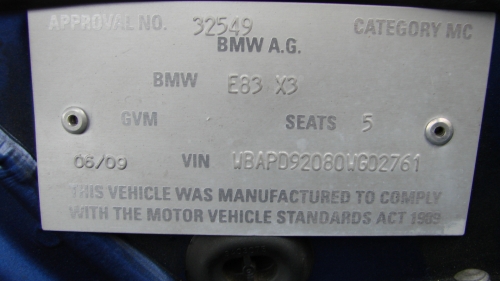 bmw X3 Apr 2009 Parts & Wrecking