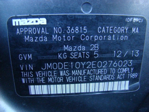 mazda 2 Dec 2013 Parts & Wrecking