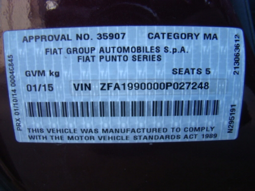 fiat Punto Jan 2015 Parts & Wrecking