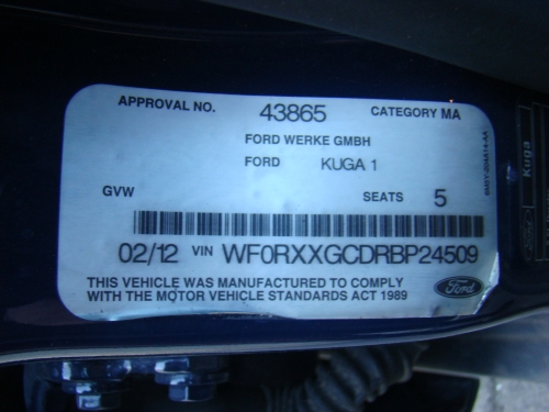 ford Kuga Feb 2012 Parts & Wrecking