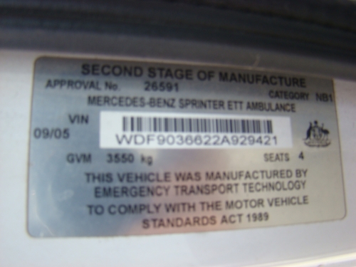mercedes benz Sprinter Aug 2005 Parts & Wrecking