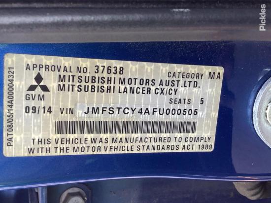 mitsubishi Lancer ES CJ Sep 2011 Parts & Wrecking