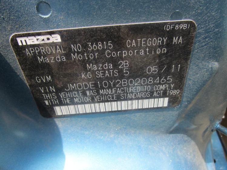 mazda 2 2011 Parts & Wrecking