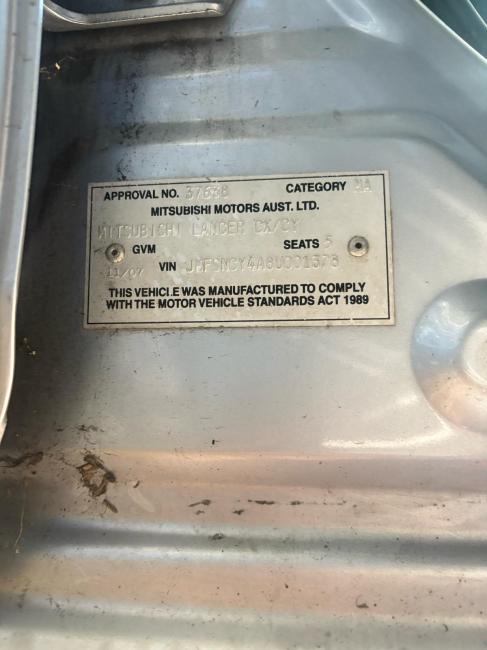 mitsubishi Lancer 2007 Parts & Wrecking