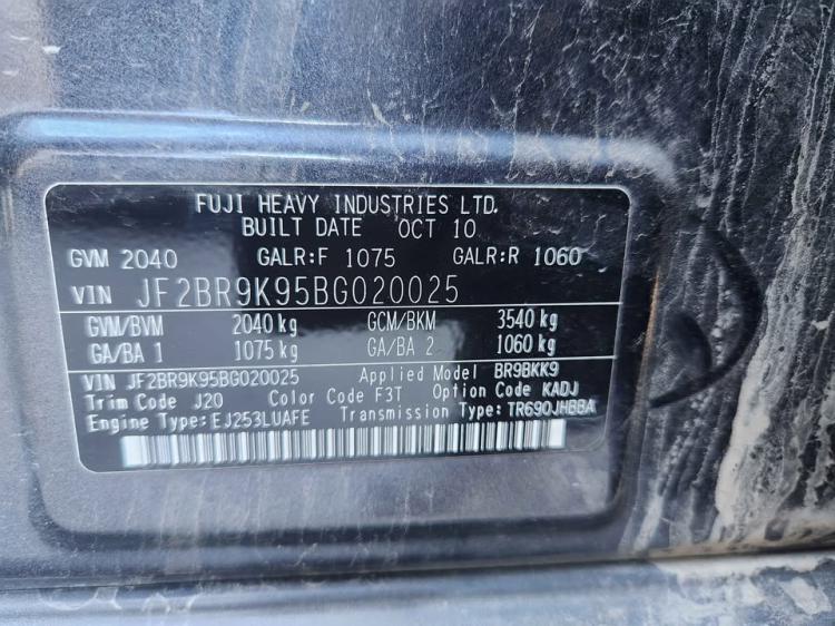 subaru Outback OUTBACK Oct 2011 Parts & Wrecking