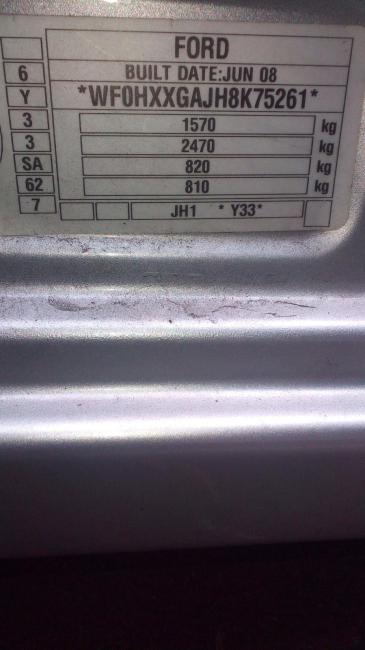 ford Fiesta LX Jun 2008 Parts & Wrecking