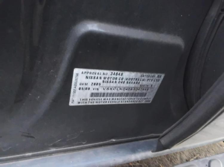nissan Navara ST-X May 2009 Parts & Wrecking
