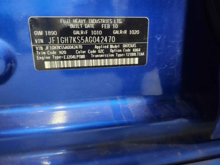 subaru Impreza IMPREZA 2011 Parts & Wrecking