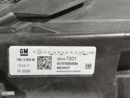 holden Astra 2017 RIGHT HEADLAMP