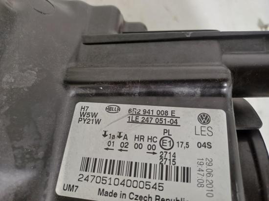 volkswagen Polo 6R Nov 2010 RIGHT HEADLAMP 