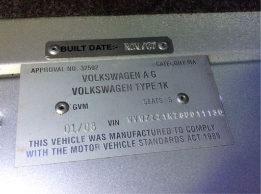 volkswagen Golf V BVY 2.0L 2008 Parts & Wrecking