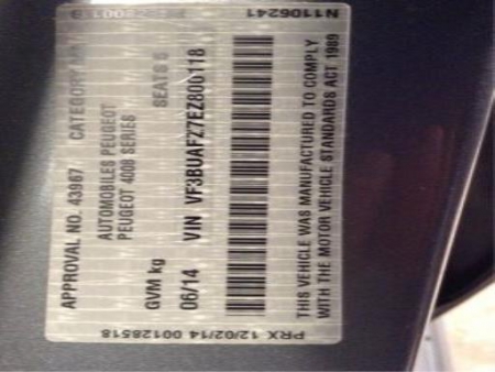 peugeot 4008 2.0L EURO4 MMC 2014 Parts & Wrecking