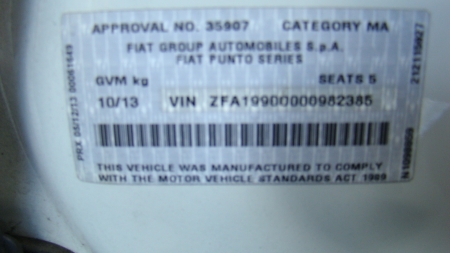 fiat Punto May 2013 Parts & Wrecking