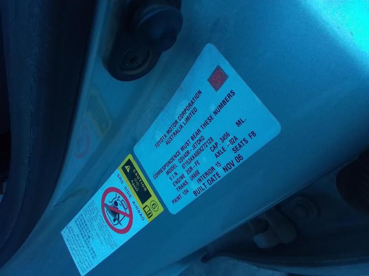 toyota Aurion GSV40R Nov 2006 Parts & Wrecking