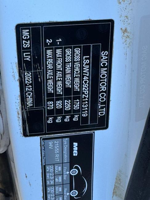 mg Zs Dec 2022 Parts & Wrecking