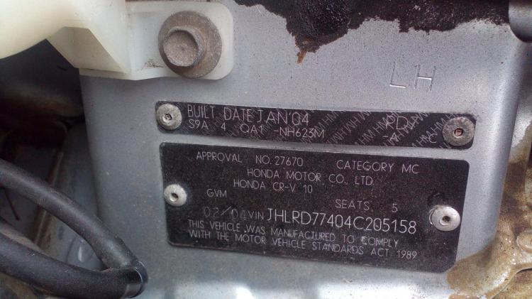 honda Cr V Jan 2004 Parts & Wrecking