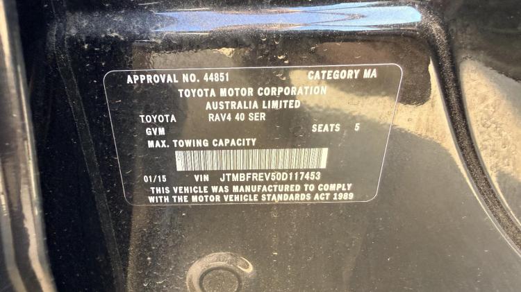 toyota Rav4 XA40 Jan 2015 Parts & Wrecking