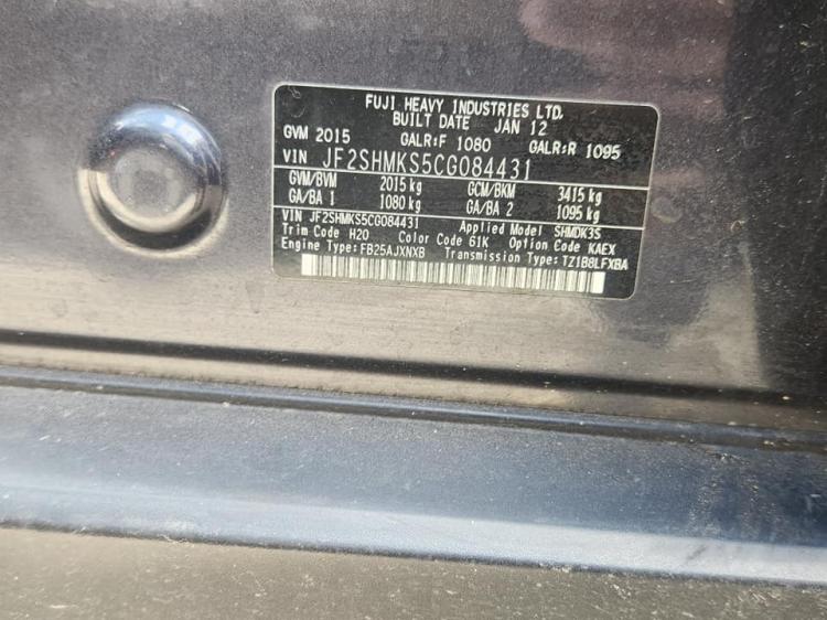 subaru Forester FORESTER 2012 Parts & Wrecking