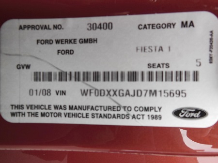 ford Fiesta 01 2008 Parts & Wrecking