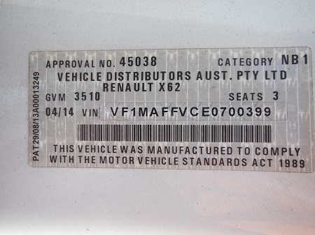renault Master Mwb MID ROOF 02 2014 Parts & Wrecking