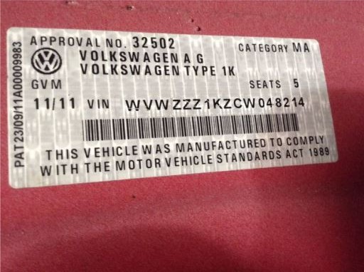 volkswagen Golf Gti CDLG 2011 Parts & Wrecking