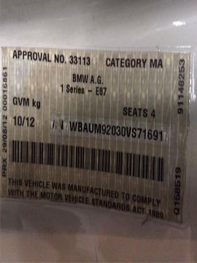 bmw 118d E88 N47 2.0L 2012 Parts & Wrecking