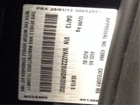audi Q3 8U TFSI 2012 Parts & Wrecking