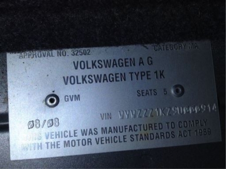 volkswagen Golf TDI 2008 Parts & Wrecking