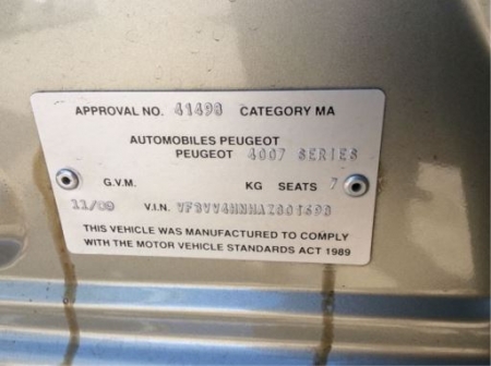 peugeot 407 ST HDI 2009 Parts & Wrecking