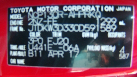 toyota Yaris May 2017 Parts & Wrecking
