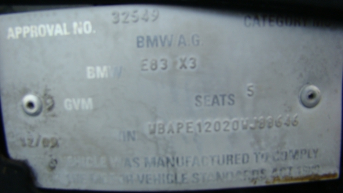 bmw X3 Dec 2009 Parts & Wrecking