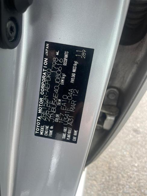 toyota Corolla 2012 Parts & Wrecking