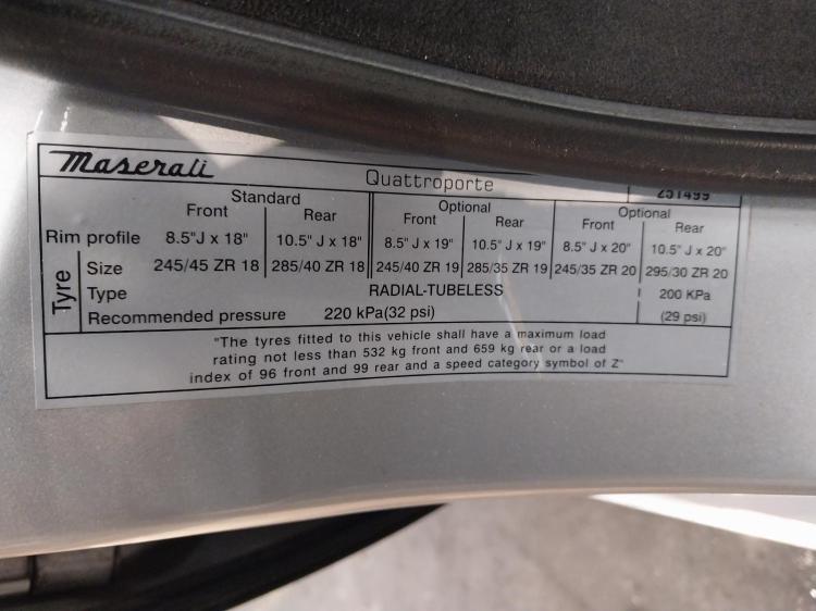 maserati Quattroporte BLUE TOP ZF Jan 2012 Parts & Wrecking