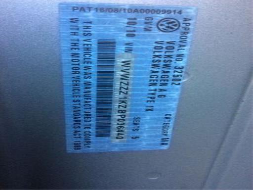 volkswagen Golf 2.0L CFF 2010 Parts & Wrecking
