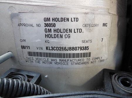 holden Caprice CGII 7 LX Jul 2011 Parts & Wrecking