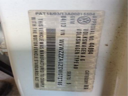 volkswagen Golf TSI 2013 Parts & Wrecking