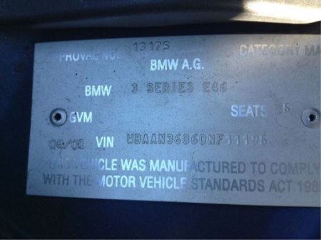 bmw 325i E46 2001 Parts & Wrecking