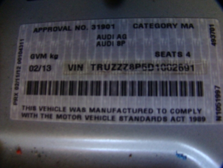 audi A3 ATTRACT Nov 2012 Parts & Wrecking