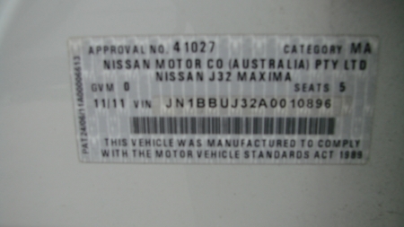 nissan Maxima Nov 2011 Parts & Wrecking