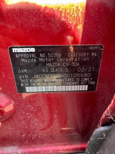 mazda Cx-30 2021 Parts & Wrecking