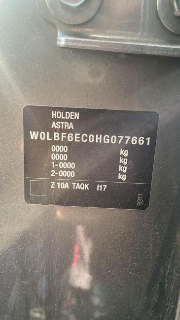 holden Astra 2017 Parts & Wrecking