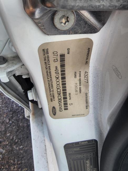 ford Focus ST Jul 2013 Parts & Wrecking