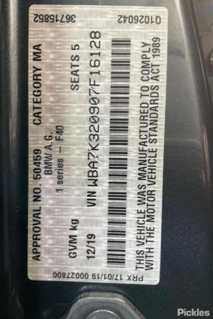 bmw 1 Series F40 2019 Parts & Wrecking