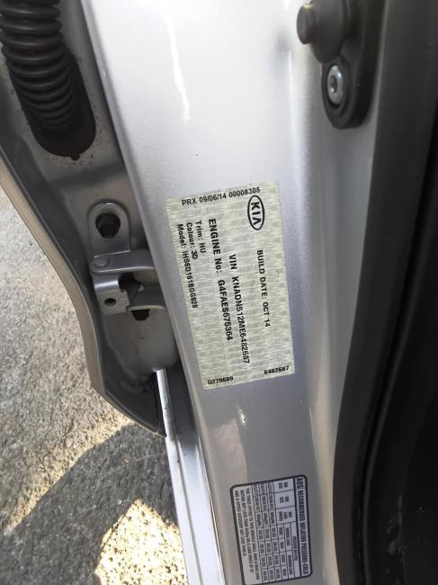 kia Rio S Oct 2014 Parts & Wrecking