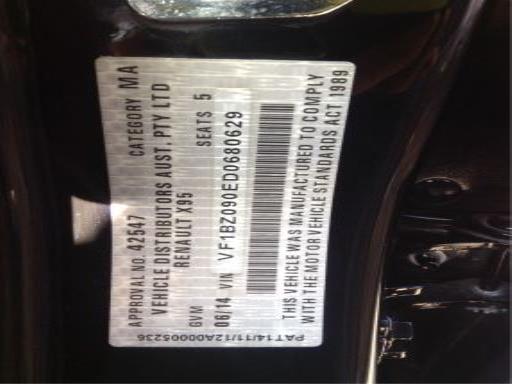 renault Megane 1.5L K9K (837) 06 2014 Parts & Wrecking