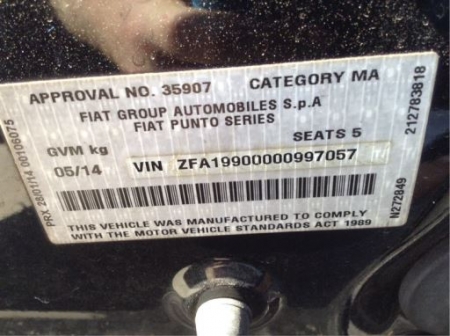 fiat Punto POP 2013 Parts & Wrecking
