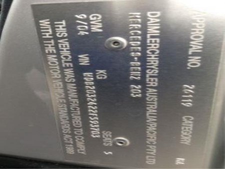 mercedes benz C230 W203 2004 Parts & Wrecking